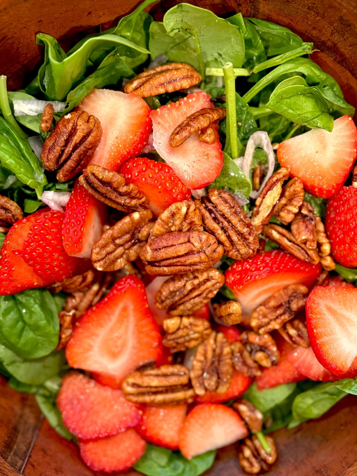 Spinach, Strawberries, Pecan
