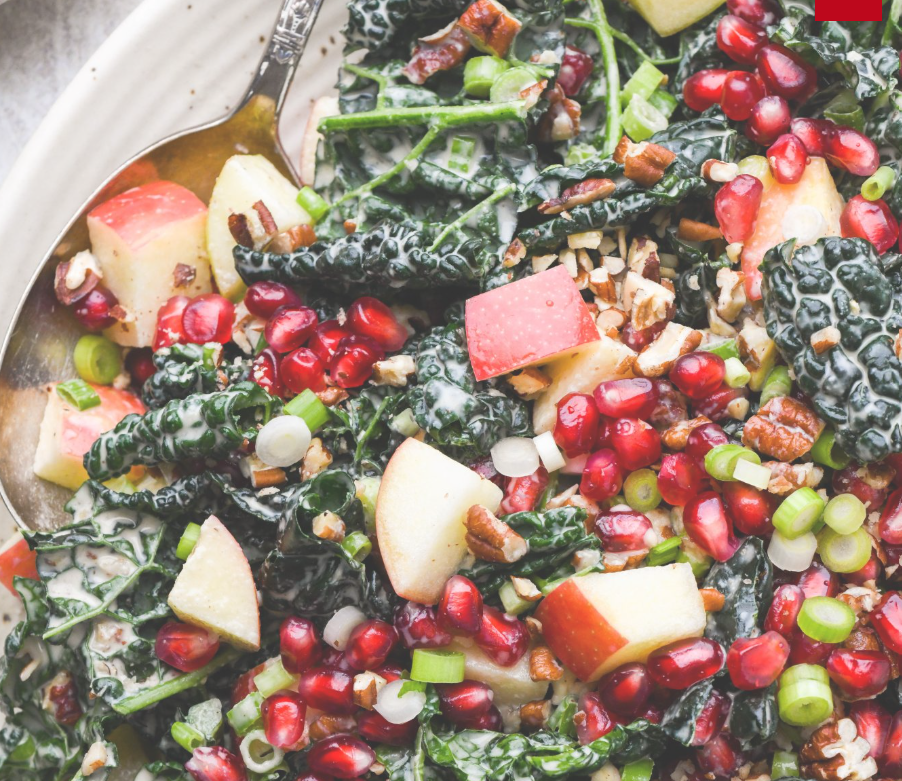 Kale Apple Pomegranate Salad