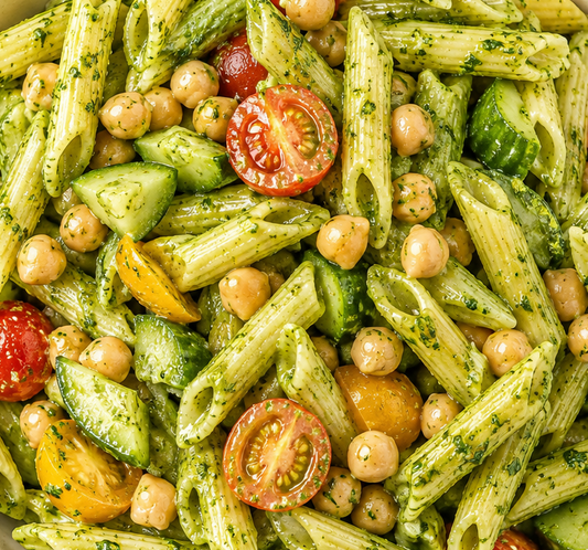 Pasta pesto salad