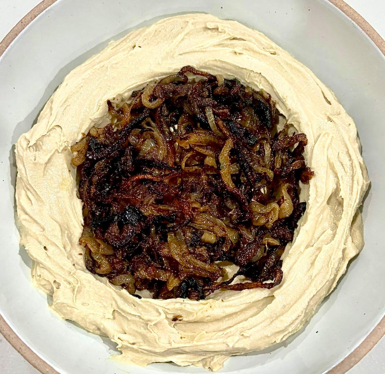 Chummus with Baharat Onions