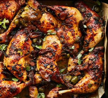 Roasted Chicken With Pomegranate Glaze